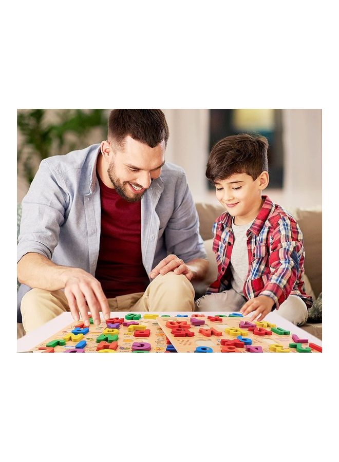 Alphabet 1 2 3 Years Old, Children's Preschool Learning Toy, Educational Name Puzzle Gifts for Boys and Girls 11.6 x 11.6 x 0.23cm