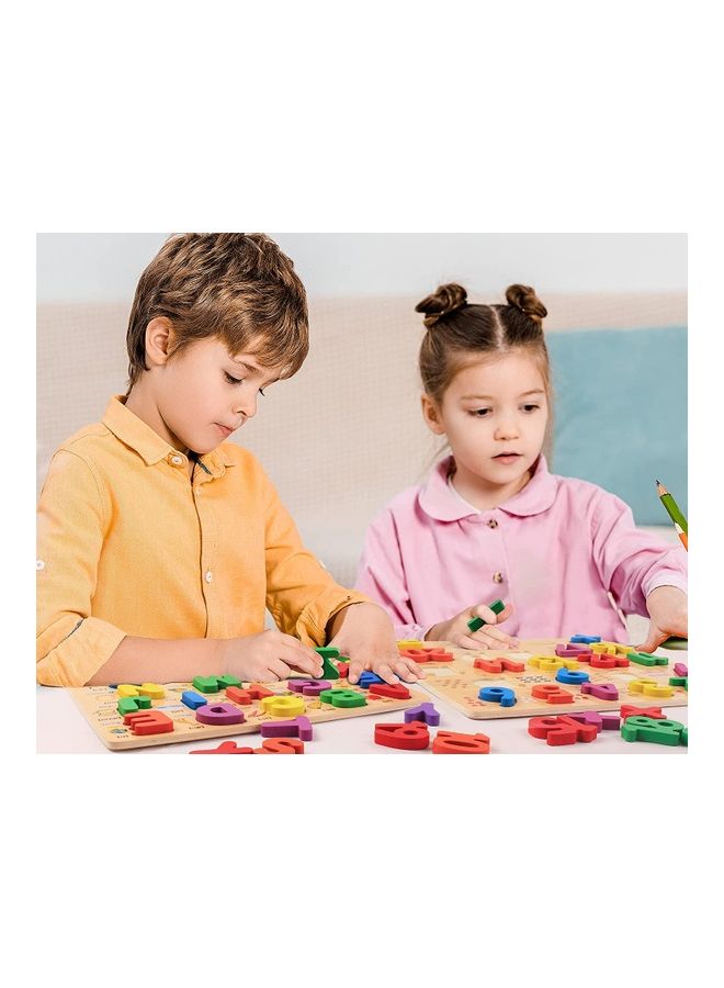 Alphabet 1 2 3 Years Old, Children's Preschool Learning Toy, Educational Name Puzzle Gifts for Boys and Girls 11.6 x 11.6 x 0.23cm