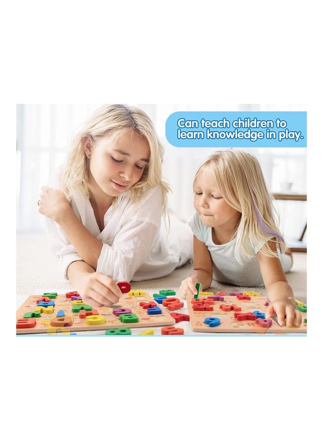 Alphabet 1 2 3 Years Old, Children's Preschool Learning Toy, Educational Name Puzzle Gifts for Boys and Girls 11.6 x 11.6 x 0.23cm