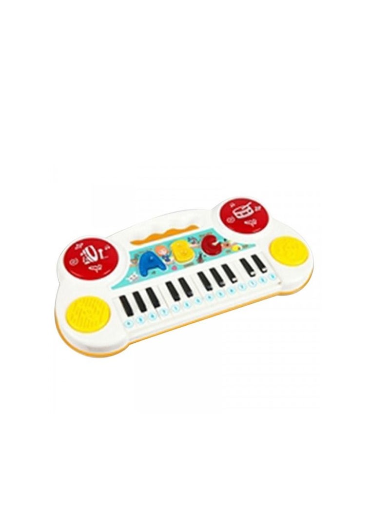 UKR ABC Learning Piano – White Musical Toy with Dual Speakers for Kids | Fun Educational Piano for Toddlers & Preschoolers | Early Learning Music Toy