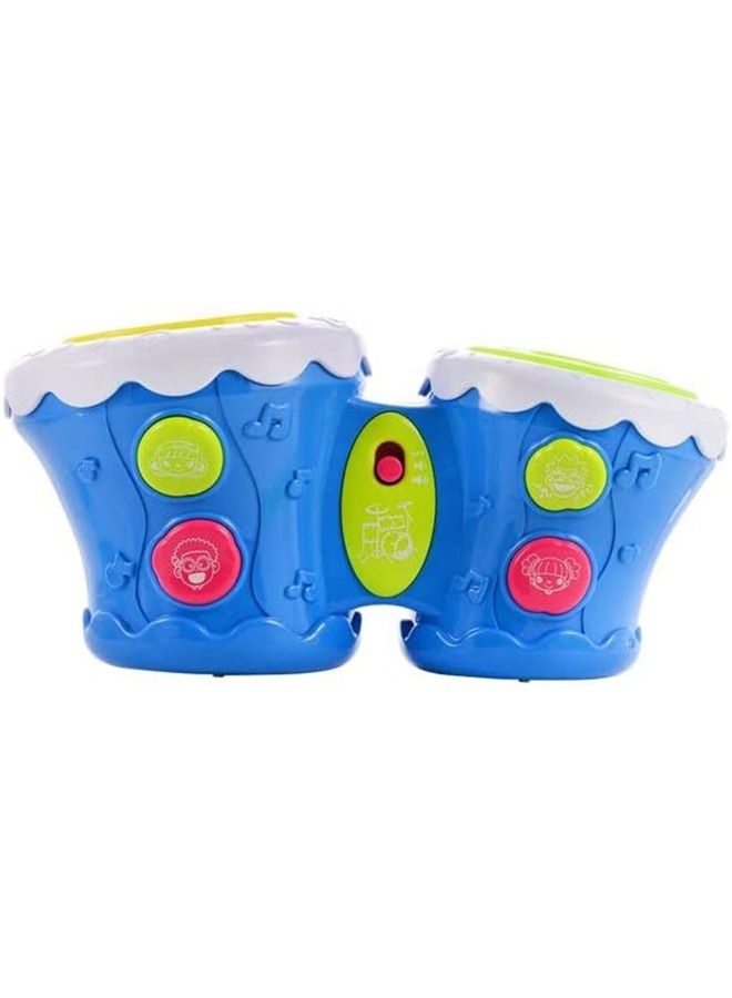Musical Bongo Drum Toys For Kids With Dual Drum 4 Sound Modes Music Light Musical Instruments Toys For Kids Educational Musical Toy Drums For Kids Toddlers 1 2 3 4 Years Boys Girls