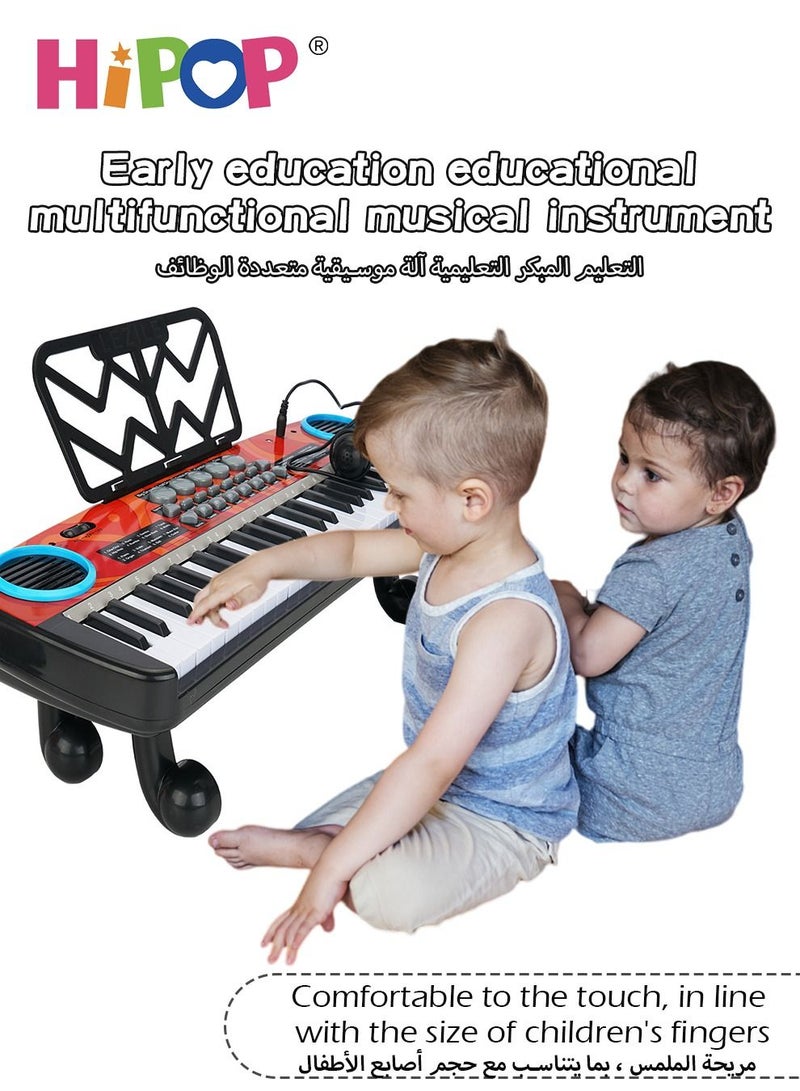 Children's Electronic Piano with Microphone 49 Keys,Educational Digital Keyboards Set for kids