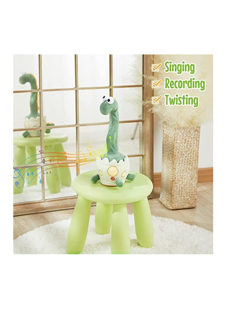 Light up Dancing Talking Dinosaur Toys Electronic Shake Interactive Toys Glowing Toy Wriggle Singing Recordable Toy 14” Funny Mimicking Speaking Creative Toy Birthday Gift for Kids
