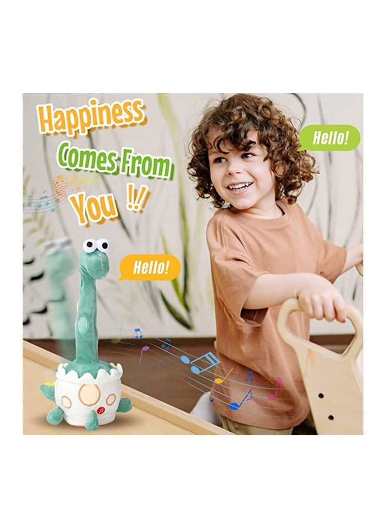 Light up Dancing Talking Dinosaur Toys Electronic Shake Interactive Toys Glowing Toy Wriggle Singing Recordable Toy 14” Funny Mimicking Speaking Creative Toy Birthday Gift for Kids