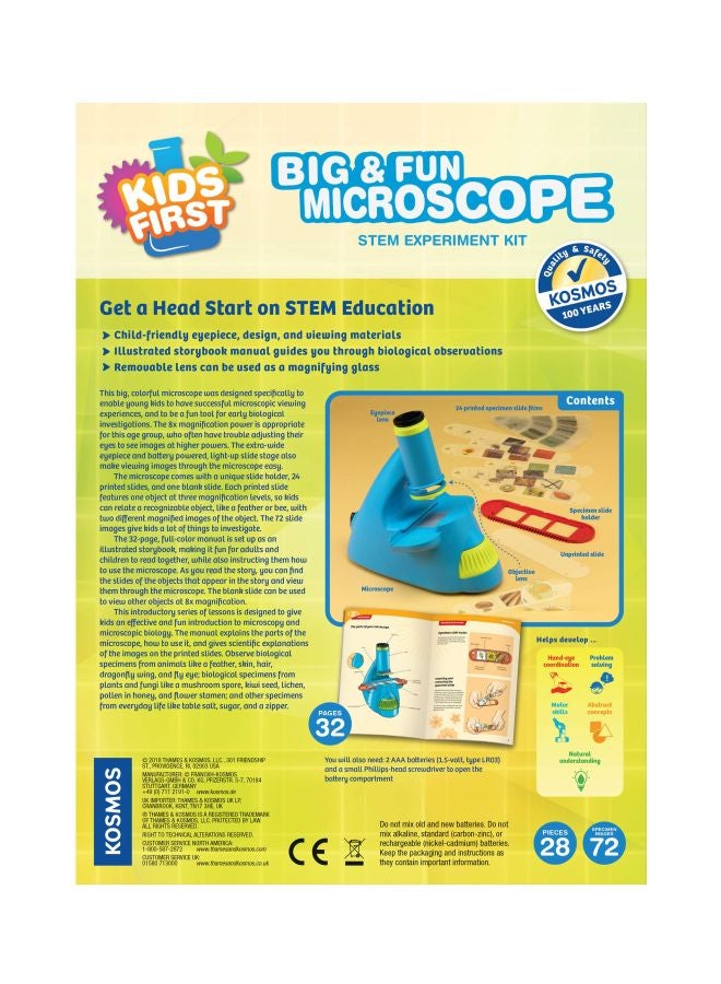 28-Piece Big And Fun Microscope Experiment Kit 634032