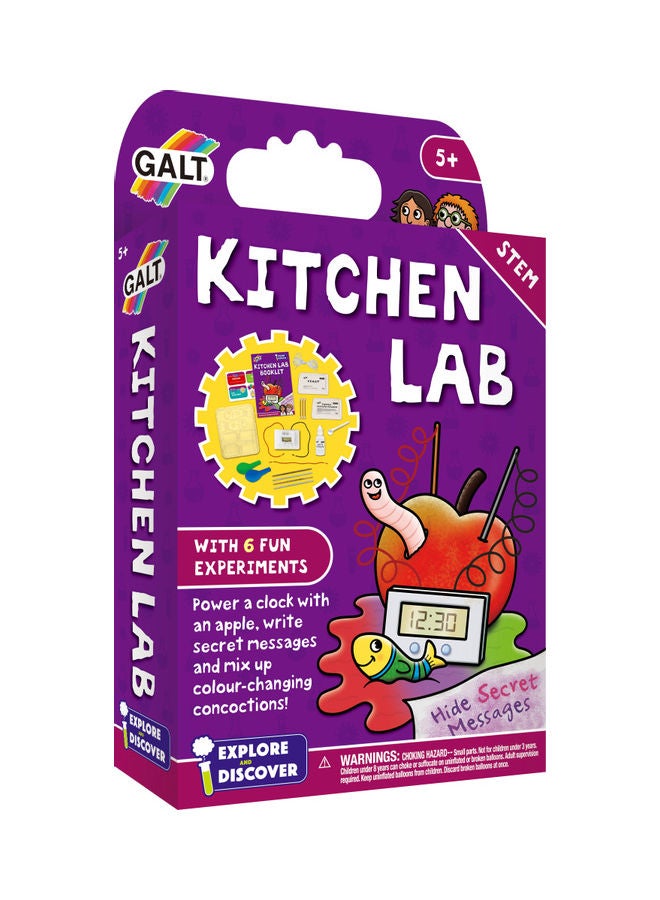 Kitchen Lab Science Kit For Kids Ages 5 Years Plus Explore And Discover Stem 15.5x5x26.2cm