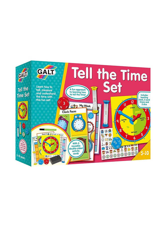 Tell the Time Set Learn To Tell The Time Clock Ages 5 Years Plus Learning & Education Science Kits 23x5x17cm