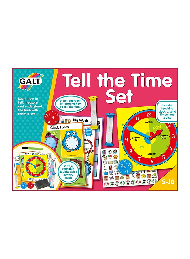 Tell the Time Set Learn To Tell The Time Clock Ages 5 Years Plus Learning & Education Science Kits 23x5x17cm