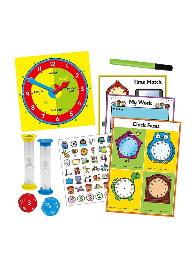 Tell the Time Set Learn To Tell The Time Clock Ages 5 Years Plus Learning & Education Science Kits 23x5x17cm