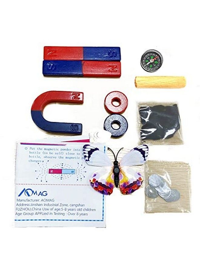 Physics Science Magnets Kit For Education Science Experiment Tools Icluding Bar/Ring/Horseshoe/Compass Magnets