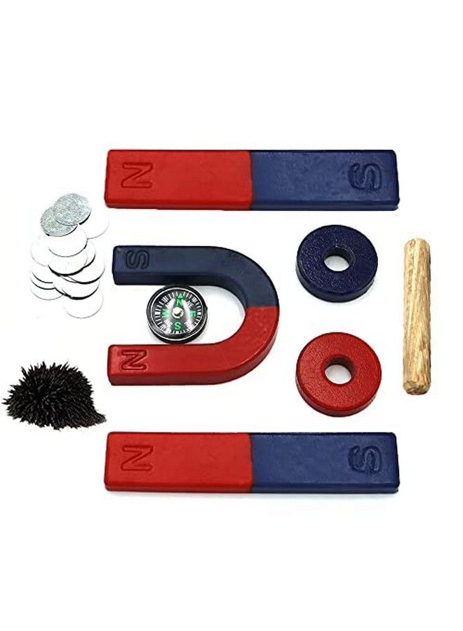 Physics Science Magnets Kit For Education Science Experiment Tools Icluding Bar/Ring/Horseshoe/Compass Magnets