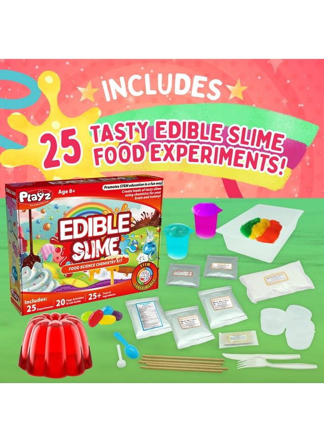 Edible Slime Candy Making Food Science Chemistry Kit For Kids With 25+ Stem Experiments To Make Slimy Hot Chocolate Marshmallows Snot Blood Slugs Worms And More!