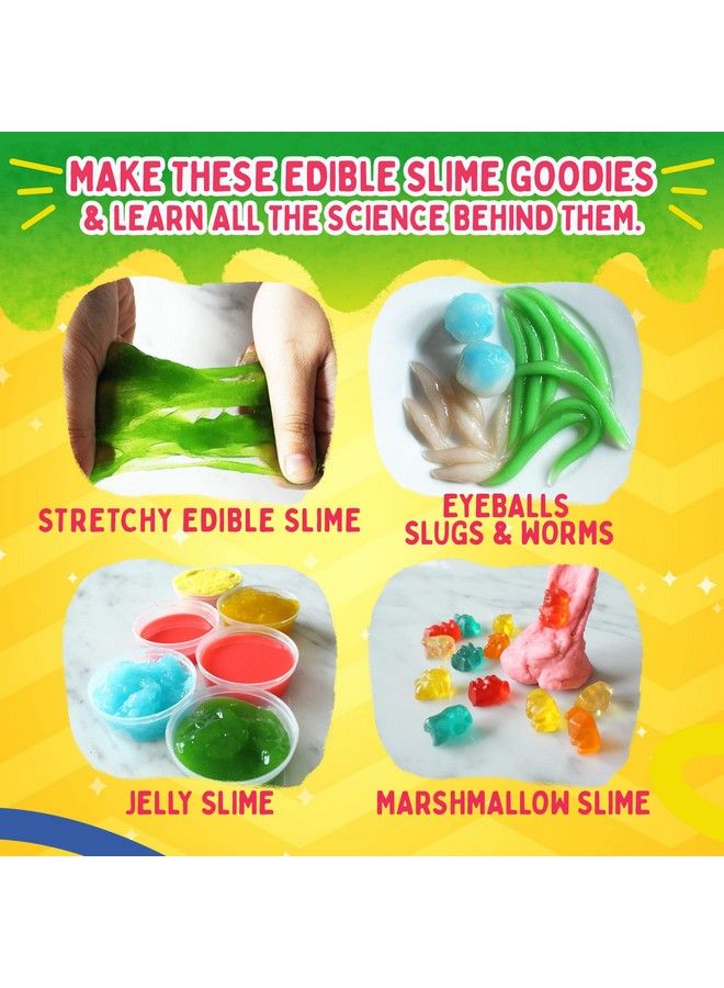 Edible Slime Candy Making Food Science Chemistry Kit For Kids With 25+ Stem Experiments To Make Slimy Hot Chocolate Marshmallows Snot Blood Slugs Worms And More!