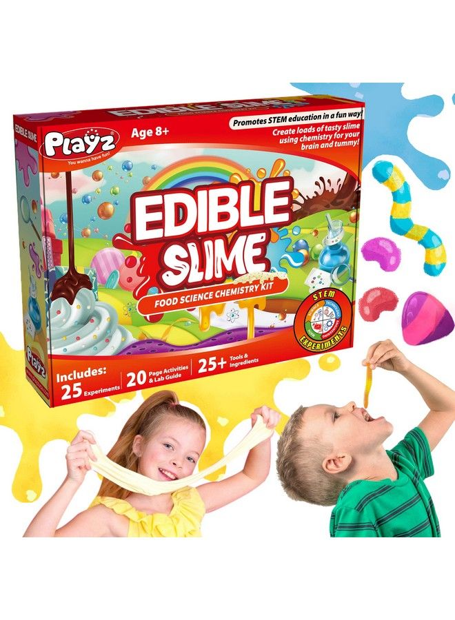 Edible Slime Candy Making Food Science Chemistry Kit For Kids With 25+ Stem Experiments To Make Slimy Hot Chocolate Marshmallows Snot Blood Slugs Worms And More!