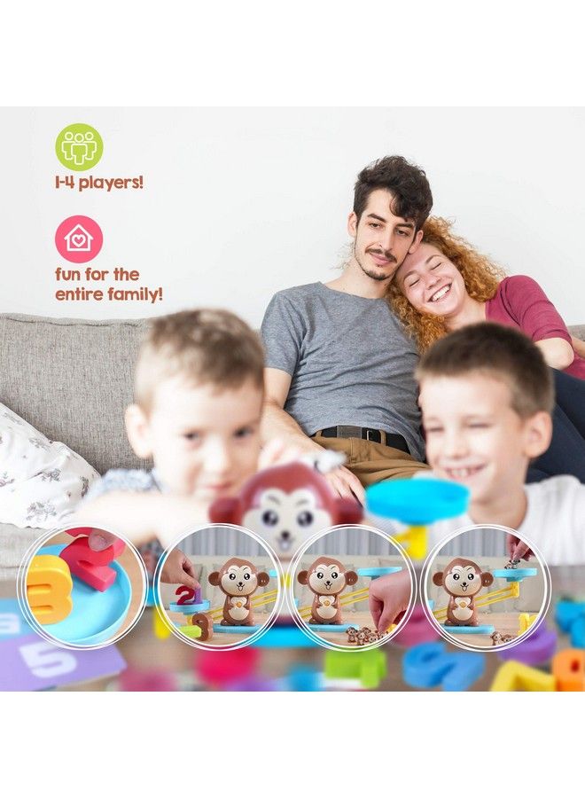 Monkey Balance Cool Math Game For Girls & Boys ; Fun Educational Children'S Gift & Kids Toy Stem Learning Ages 3+ (64 Piece Set)