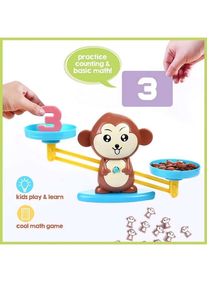 Monkey Balance Cool Math Game For Girls & Boys ; Fun Educational Children'S Gift & Kids Toy Stem Learning Ages 3+ (64 Piece Set)