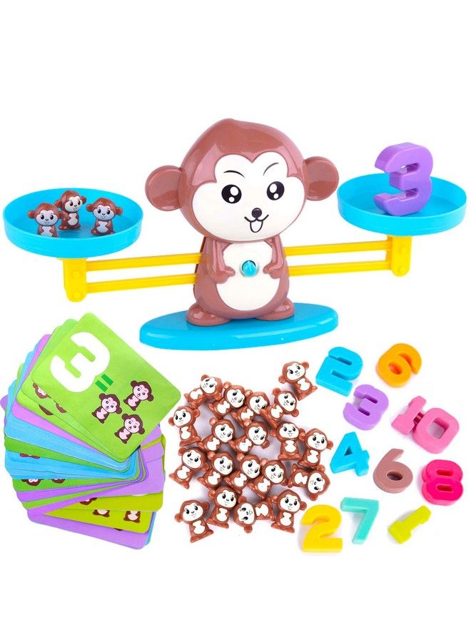 Monkey Balance Cool Math Game For Girls & Boys ; Fun Educational Children'S Gift & Kids Toy Stem Learning Ages 3+ (64 Piece Set)