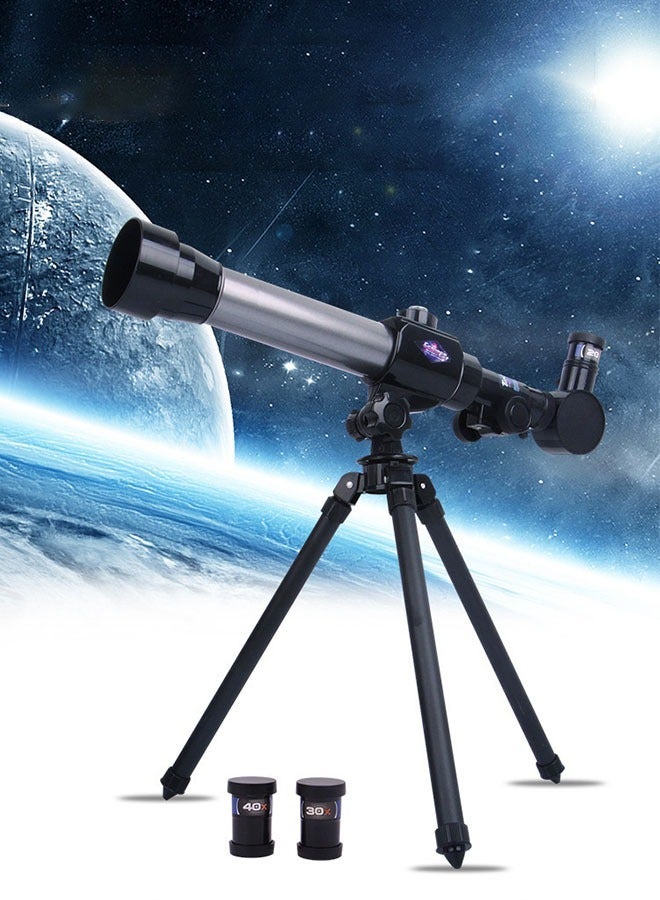 1290 Astronomical Telescope Toys, High-Definition Eyepieces for Scientific Experiments, Multiple Objective Magnifications, Stretchable Tripod, Large Objective Lens, Refractor Telescope with a Compass