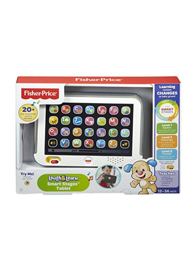 Toddler Learning Toy Laugh & Learn Smart Stages Tablet Pretend Computer with Music & Lights for Ages 1+ Years, UK English Version