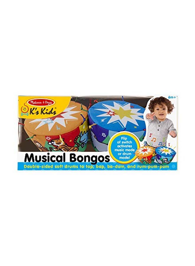 K'S Kids Bongo Drums Soft Musical Instrument Multicolor 1 Ea