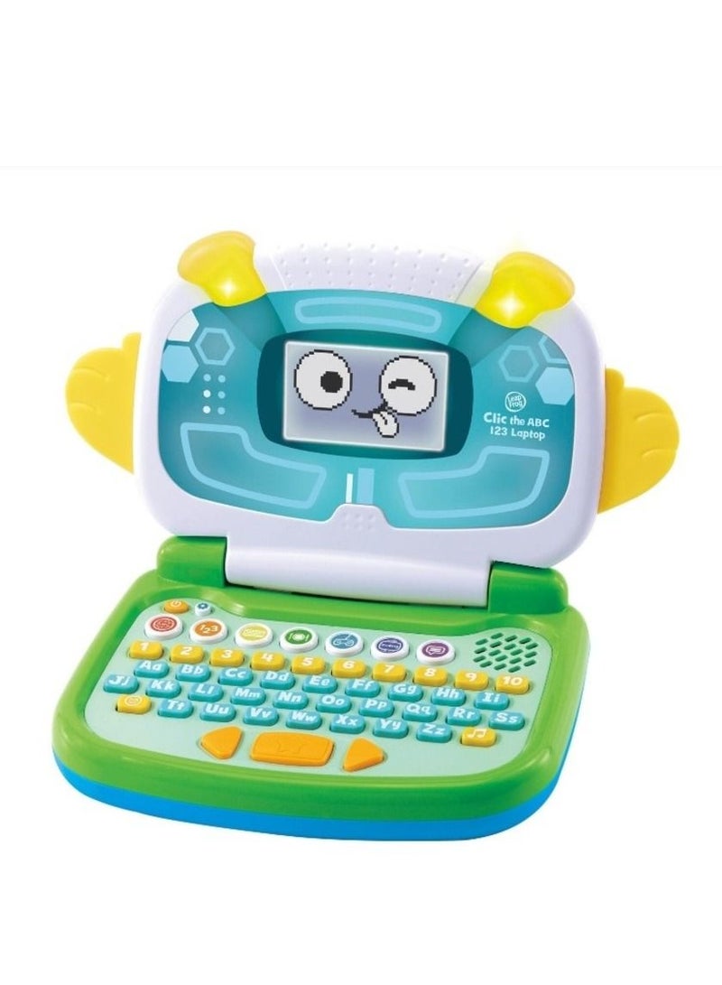 LeapFrog Clic the ABC 123 Laptop Interactive Learning for Kids with Letters & Numbers Suitable Boys Girls - Green