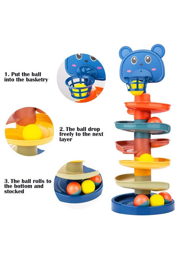 Ball Tower For Toddlers, Ball Drop And Roll Tower, Educational Development Toys For 2, 3, 4 Years Old Boys, Girls, Toddler Activities With 6 Balls