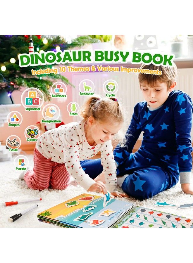 Montessori Toys For Toddlers, Newest Dinosaur Themes Busy Book For Kids Toys Ages 35 Preschool Educational Learning Toys For 35 Year Olds Birthday Easter Gift For 35 Year Olds Boys Girls Quiet Book