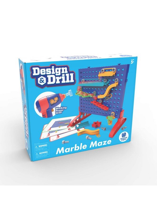 Design & Drill Marble Maze Marble Run Stem Toy Over 50 Pieces Ages 5+