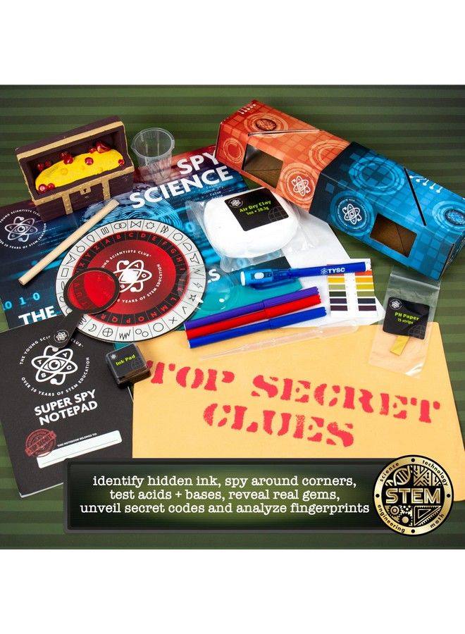 Top Secret Spy Science Kit Detective Kit For Kids Crimesolver Set For Spy Parties Great Science Toy Gift For Boys And Girls Be Your Own Secret Agent Ages 8 9 10