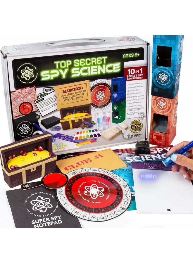 Top Secret Spy Science Kit Detective Kit For Kids Crimesolver Set For Spy Parties Great Science Toy Gift For Boys And Girls Be Your Own Secret Agent Ages 8 9 10