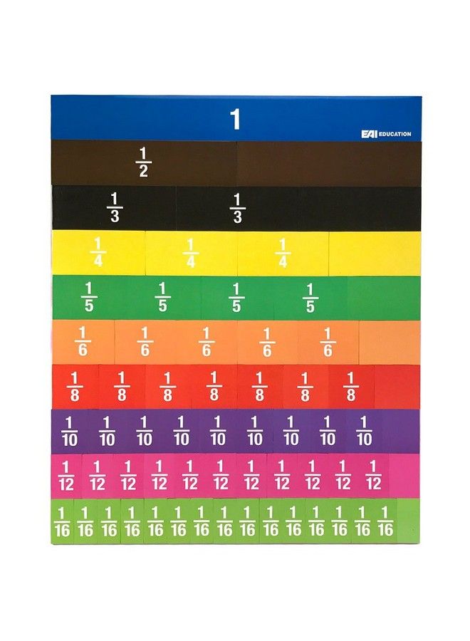 Jumbo Magnetic Double Sided Fraction Tiles Set Of 67