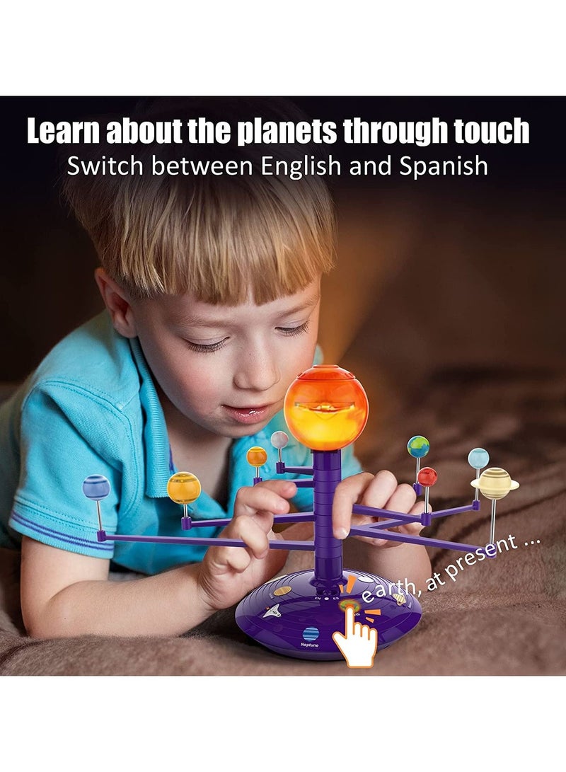 Solar System for Kids 3 4 5 Year Old Boy and Girl Birthday Gift, Planets Space Toys 3-5 Model Kit with Projector