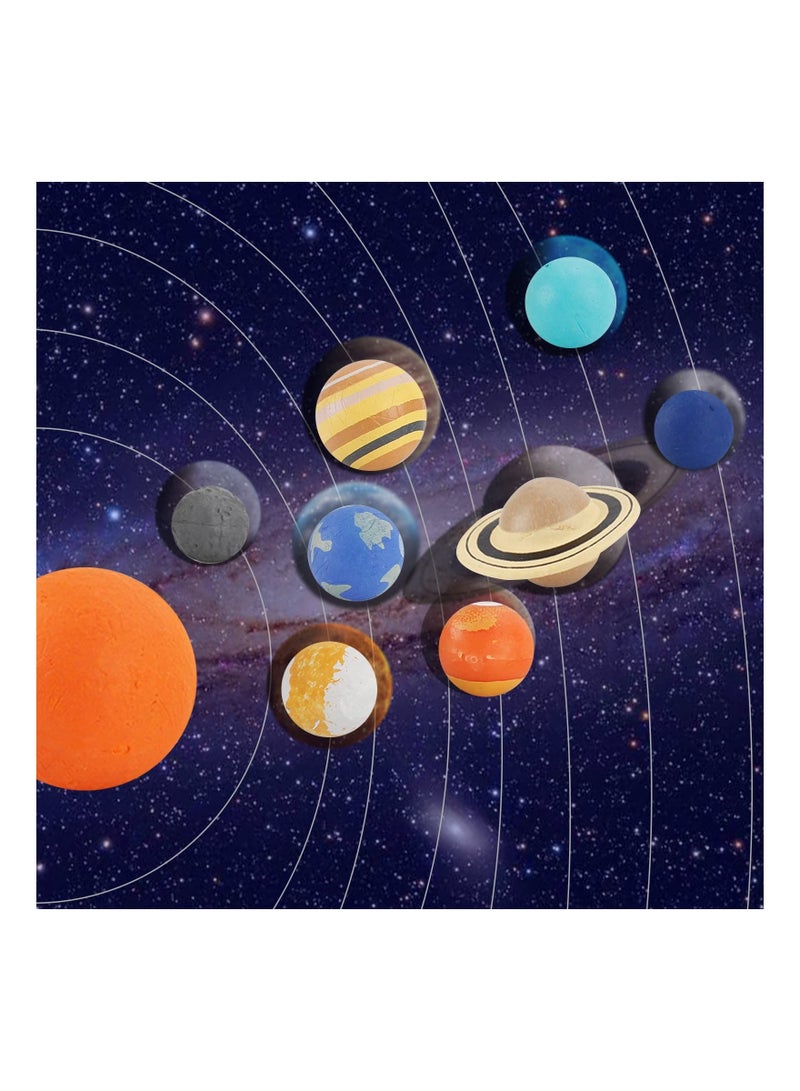 Nine Planets Model, Solar System Planet, Figure Playsets Collection Educational Toy for Astronomy Enthusiast, Fit Toddlers and Kids