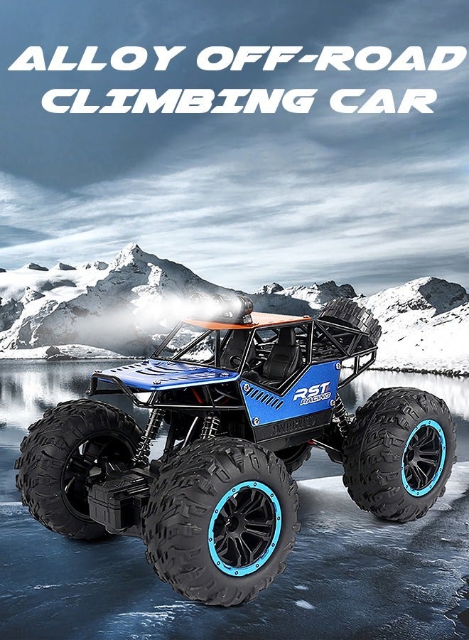 RC Racing Car, All Terrains Electric Toy Alloy Remote Control Car,  Cross-Country Climbing Rechargeable Children's Toy Car with Led Lights