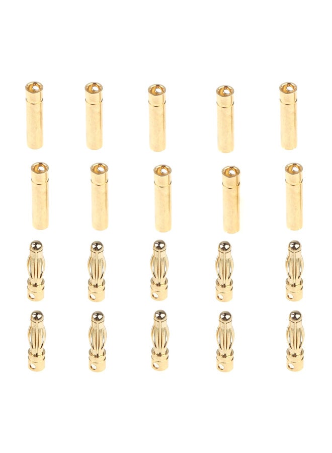 10-Piece Bullet Connectors Plug For RC Battery