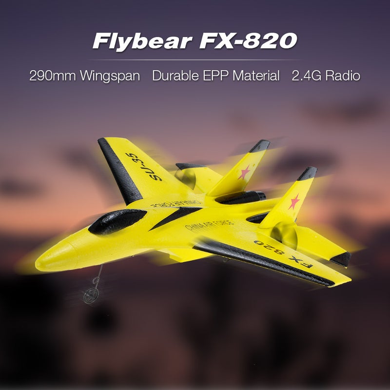 820 2.4G 2CH Remote Control SU-35 Glider 290mm Wingspan EPP Micro Indoor RC Airplane Aircraft RTF 42.5*8.1*32.6cm