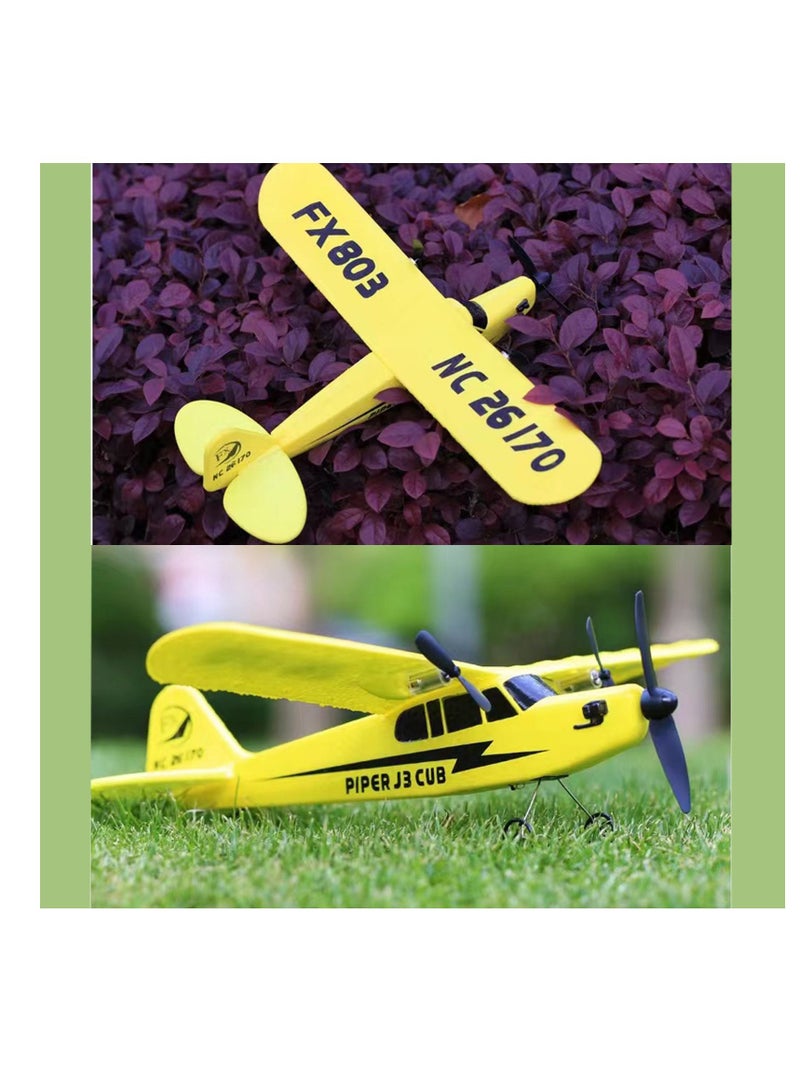 DIY RC Plane Toy 803 yellow 3 battery Remote Control Airplane DIY Fixed Wing Aircraft