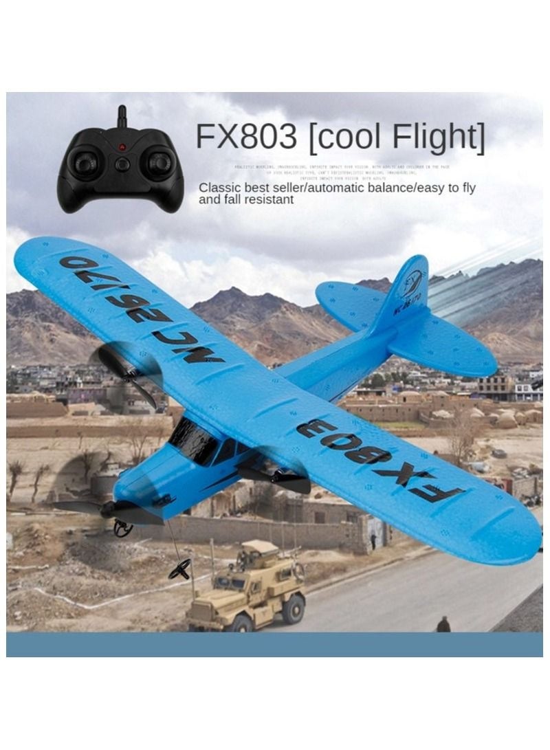 RC Foam Aircraft Remote Control Airplane Foam Toys for Children FX803 With Box Blue