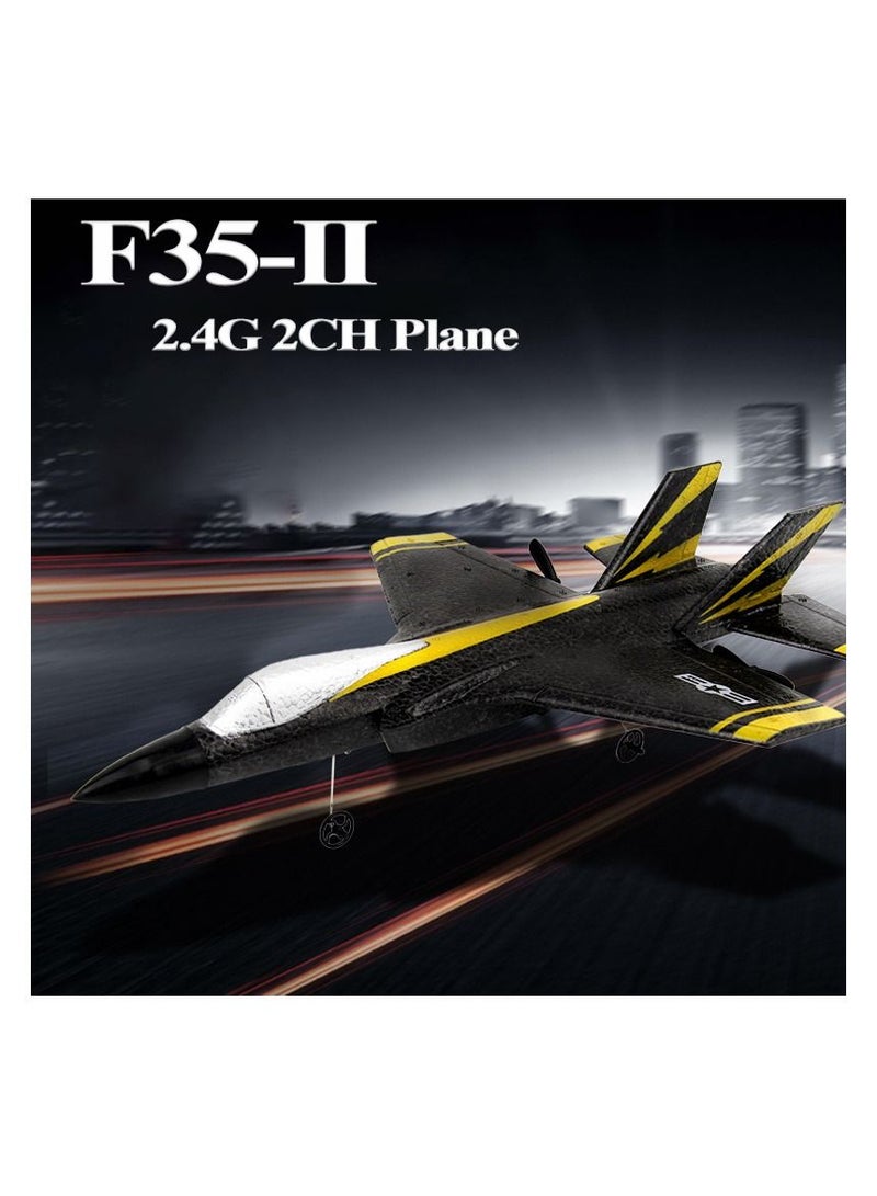 RC Foam Aircraft Remote Control Airplane Foam Toys for Children F35II With Box Black