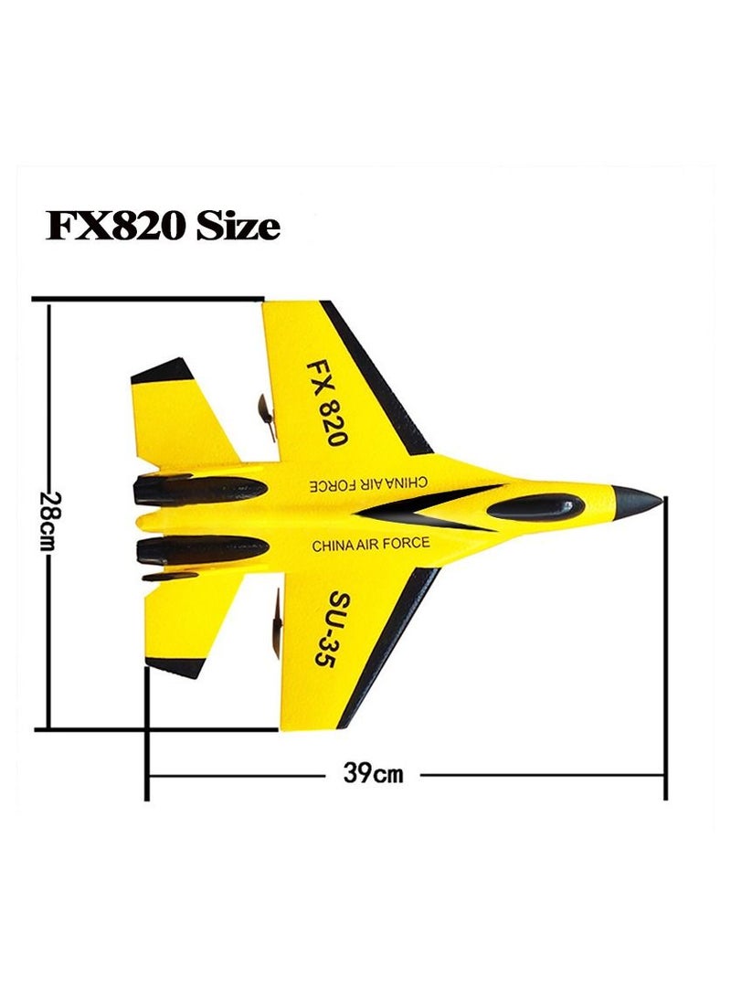 RC Foam Aircraft Remote Control Airplane Foam Toys for Children FX820 With Box Yellow