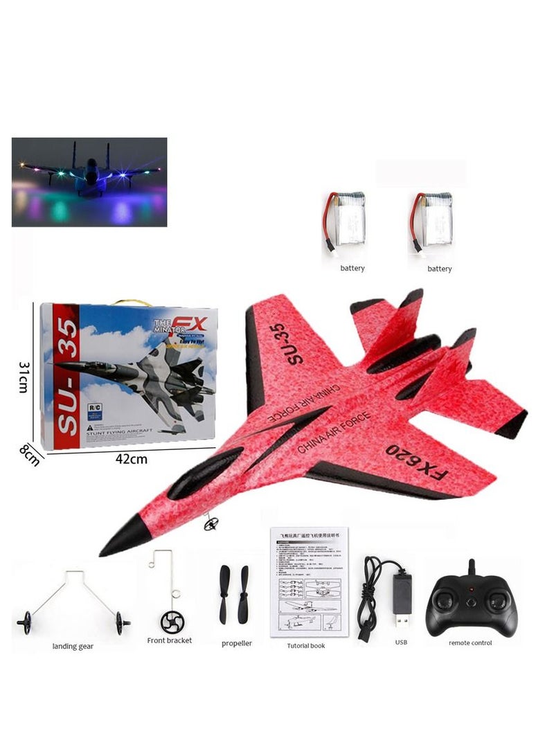 RC Remote Radio Control Drones Airplanes Red two Battery Toy Kids Gift