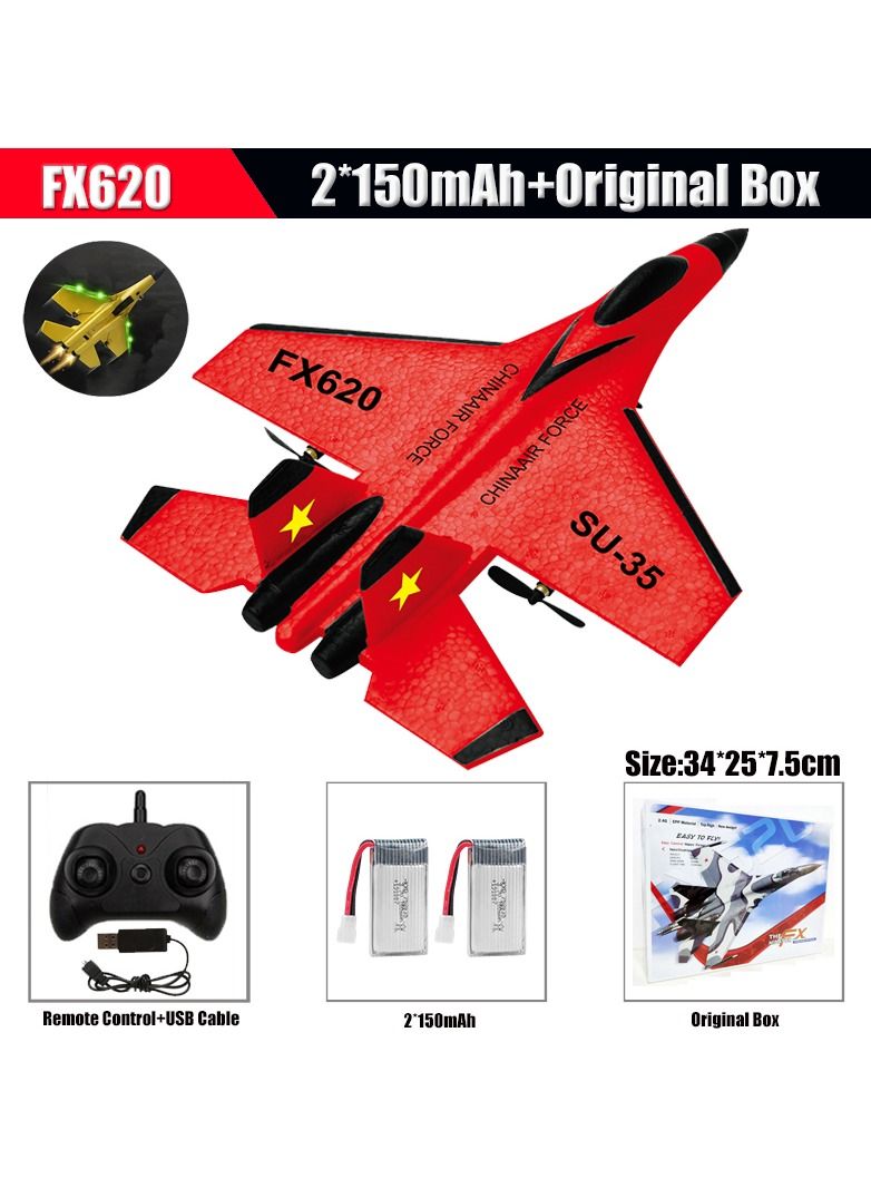 RC Foam Aircraft Remote Control Airplane Foam Toys for Children FX620 With Box Red