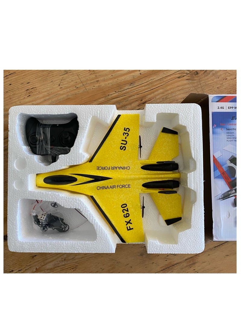 RC Remote Radio Control Drones Airplanes Yellow two Battery Toy Kids Gift