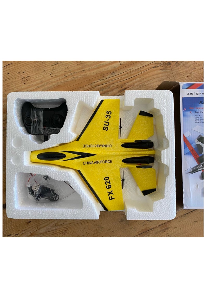 RC Remote Radio Control Drones Airplanes Yellow four Battery Toy Kids Gift