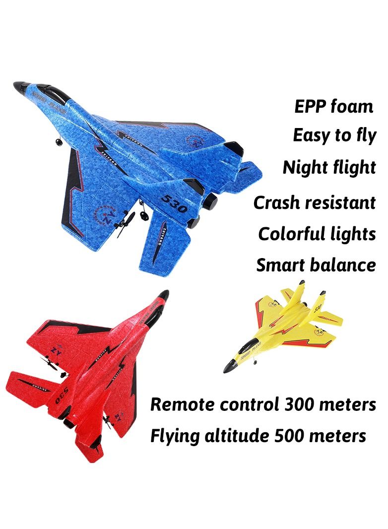 RC Foam Aircraft Remote Control Airplane Foam Toys for Children ZY-530 Blue With 720P