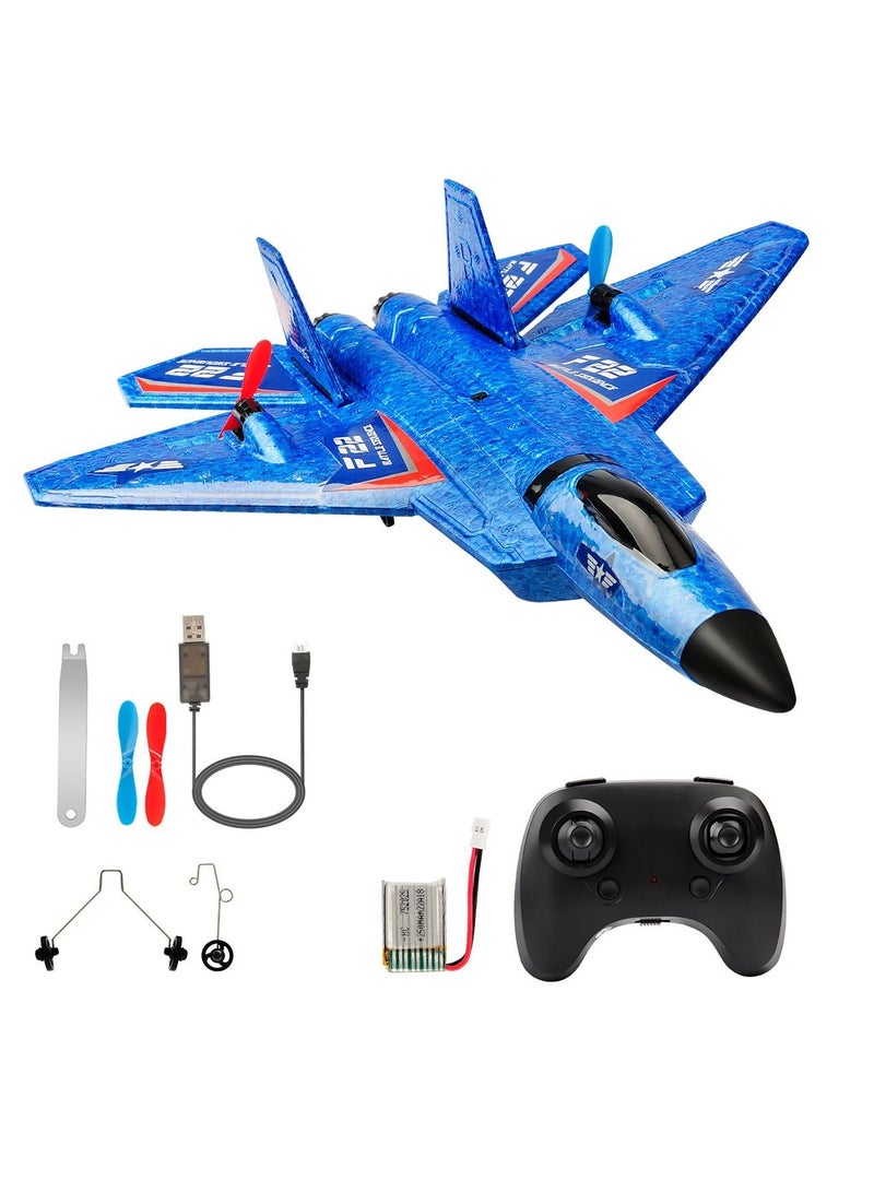 RC Airplane F22 Land and Air Remote Control Glider RC Aircraft Jet with LED Lights Foam plane Children toys