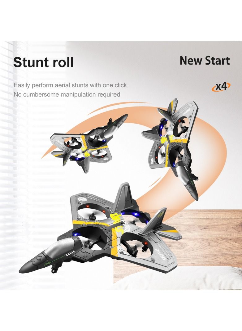 V17 RC Plane Airplane Remote Controlled Aircraft 2.4GHz RC Aircraft with Remote Control with LED Light 2.4GHz Remote Control Airplane with 360° Spin