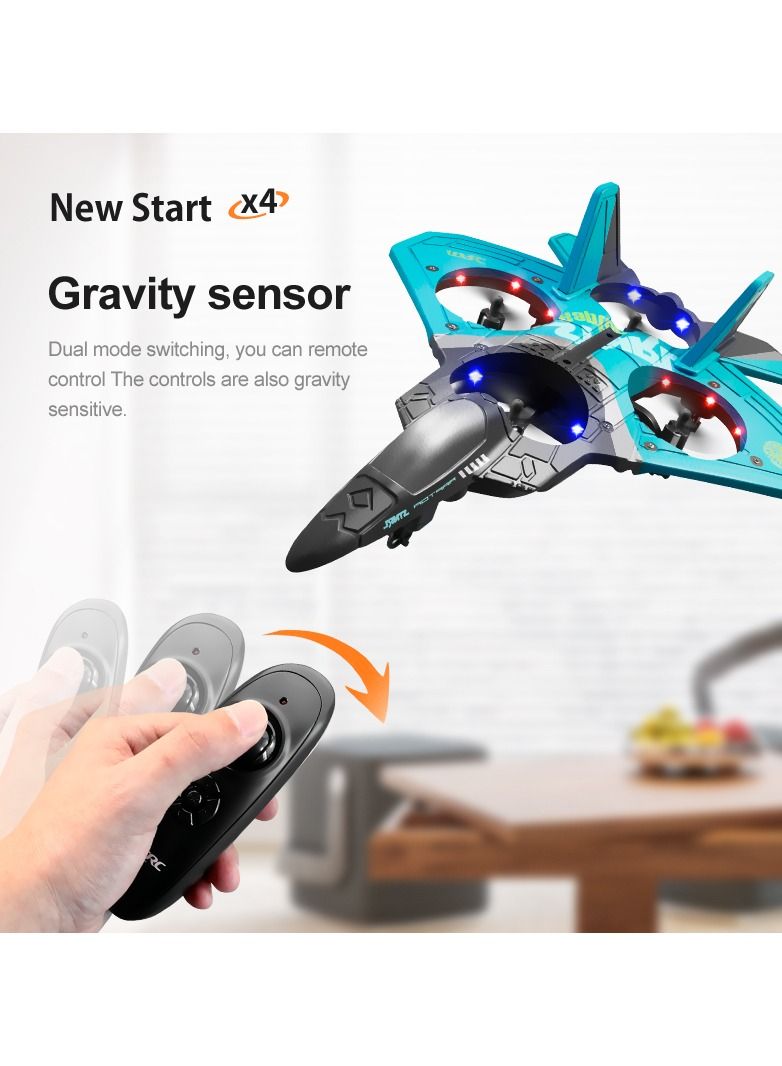 V17 Jet Fighter Stunt Remote Control Airplane 2.4GHz Remote Plane with 360°Stunt Spin Remote