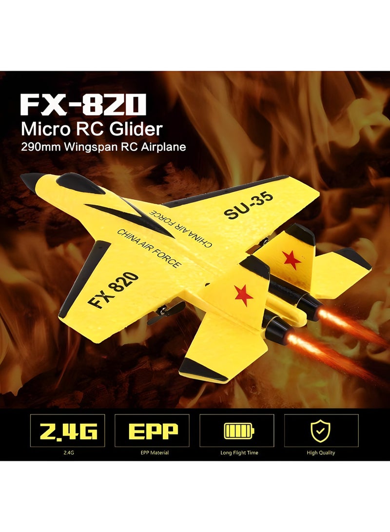 SU-35 RC RC Plane Drone with 2.4GHZ 2CH, Remote Channel Remote Control Airplane, Control Flying Paper Aircraft Toys Indoors & Outdoors Easy to Fly Best Gift for Adults and Children