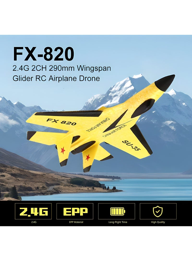 SU-35 RC RC Plane Drone with 2.4GHZ 2CH, Remote Channel Remote Control Airplane, Control Flying Paper Aircraft Toys Indoors & Outdoors Easy to Fly Best Gift for Adults and Children